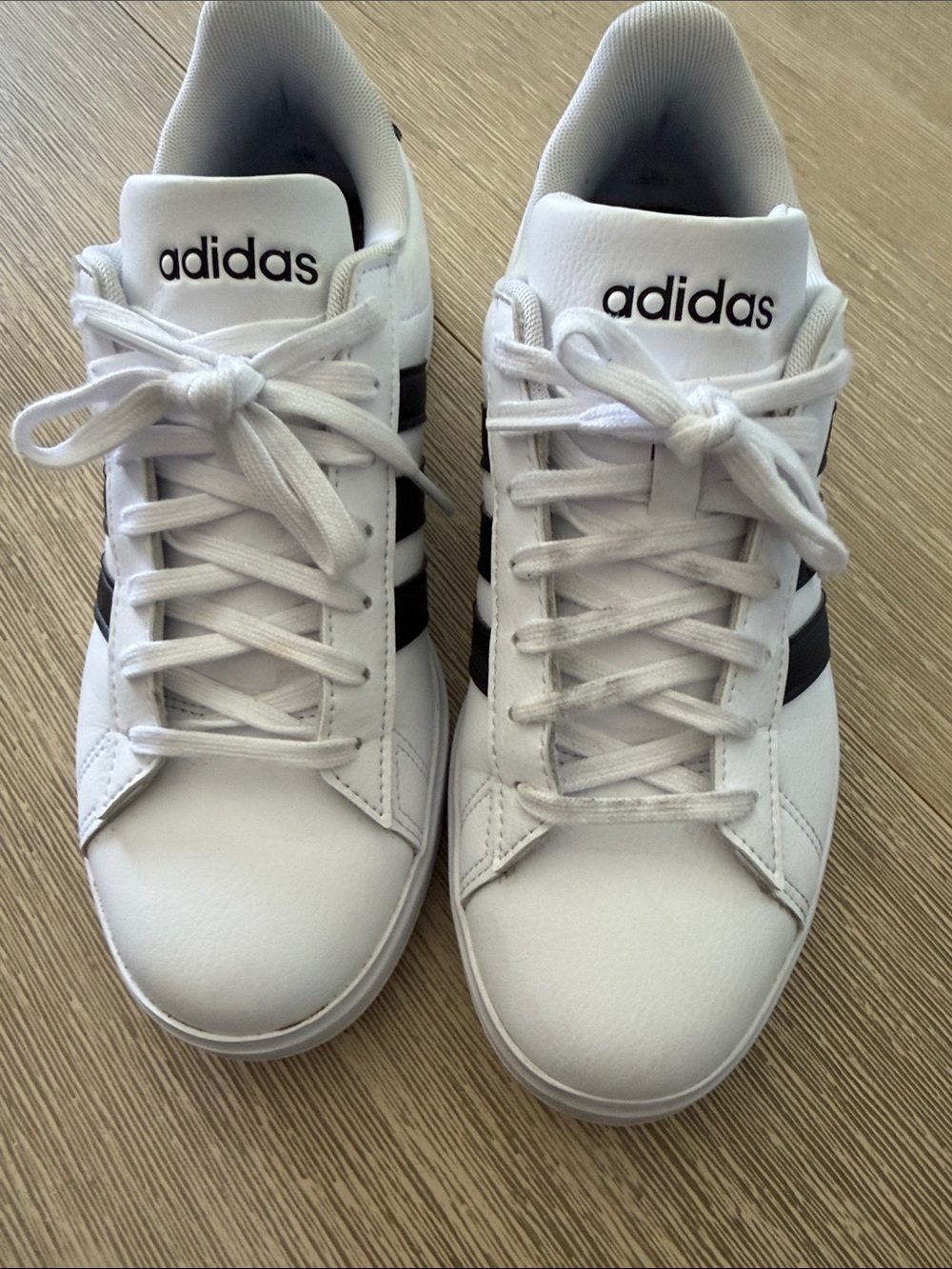 adidas White and Black Classic Low-Top Sneakers